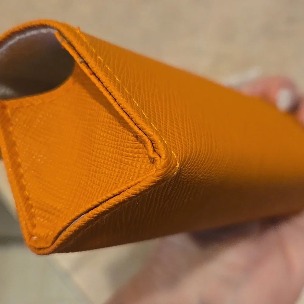 Tory Burch Burnt Orange Reader's Case with Cloth - Picture 4 of 5